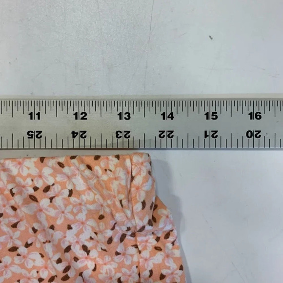 Walking On Sunshine Girl's Pale Orange Floral Elastic Waist Maxi Skirt SZ XL NWT - Picture 11 of 12